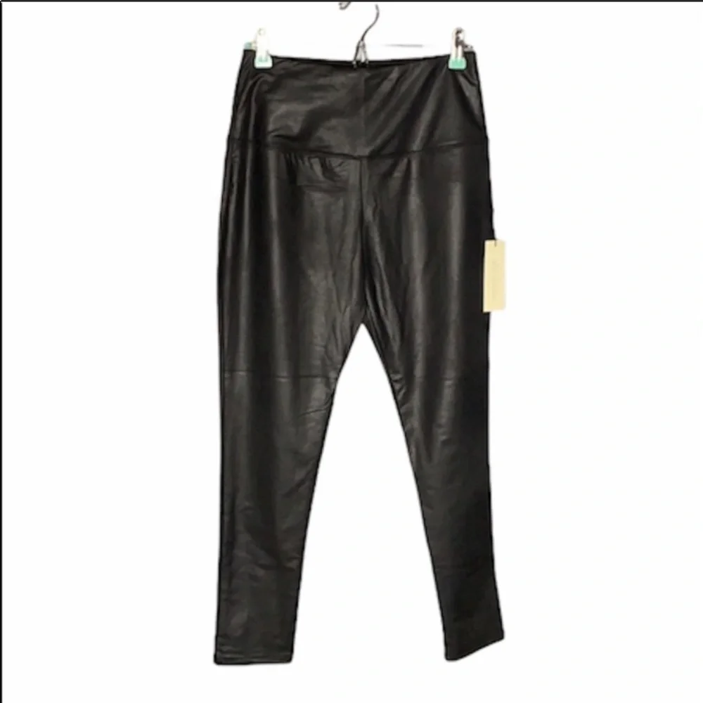 Rachel‎ Zoe black faux leather leggings size M